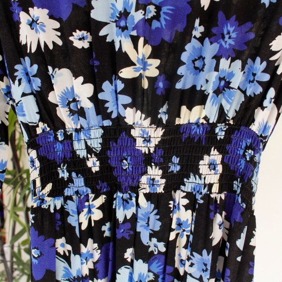 Nobodys Child Blue Wildflower Midi Slit Dress OSFA - Picture 3 of 5